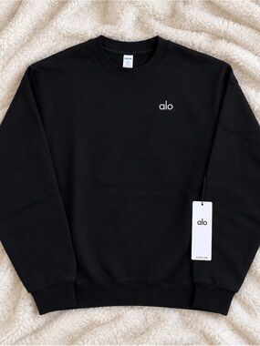 Alo Black Crewneck Sweatshirt - Minimal Logo